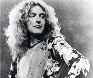 old black & white copy scan picture of ROBERT PLANT  musician